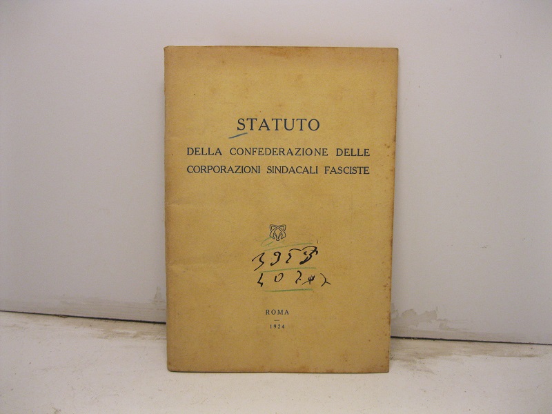 STATUTO  della Confederazione delle Corporazioni Sindacali Fasciste